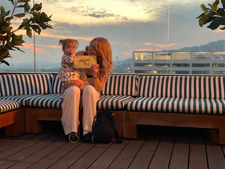 Lennon and the author on the rooftop of the Roosevelt Hotel after the "American Idol" auditions.