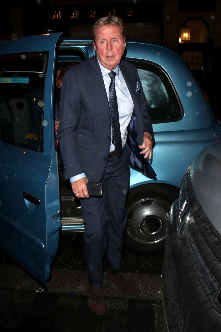 Harry Redknapp arrives at Scott's Restaurant