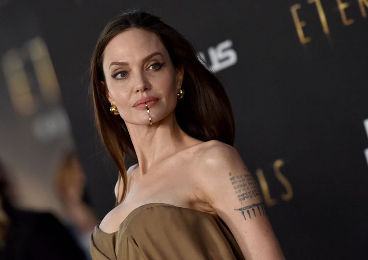 Angelina Jolie attends the Los Angeles Premiere of Eternals.