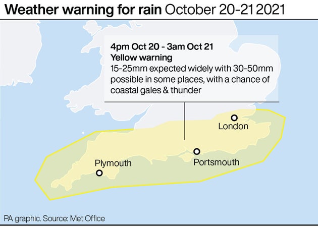 Storm Aurore: Southern England Battered As Heavy Rain And Wind Moves In From