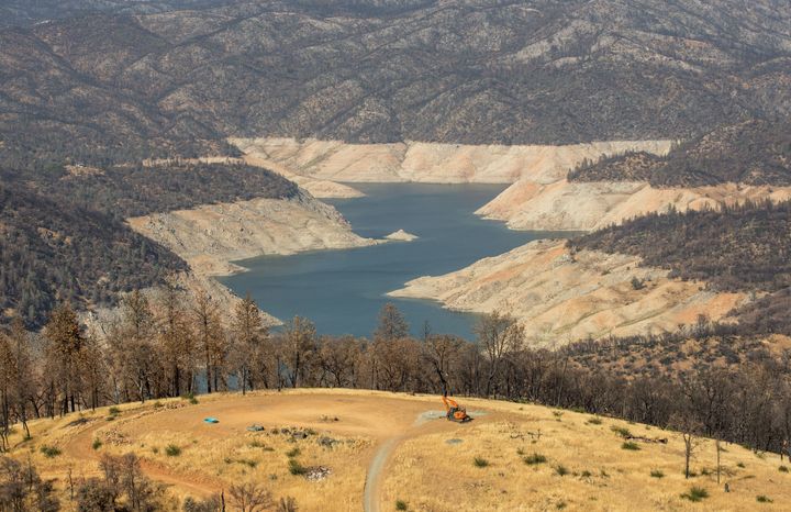 Lake Oroville, California's second largest water reservoir, is at 23% capacity, a historically low level.