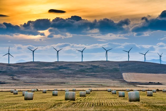 Windfarm in rural Alberta