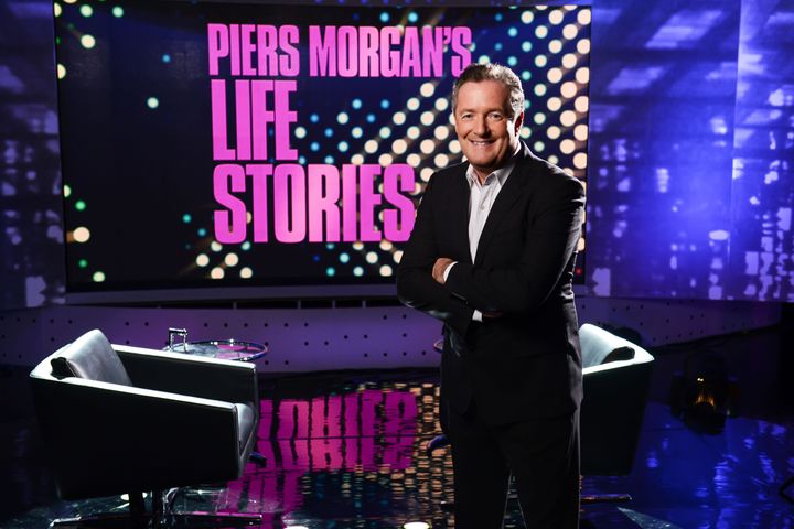 Piers Morgan on the set of Life Stories