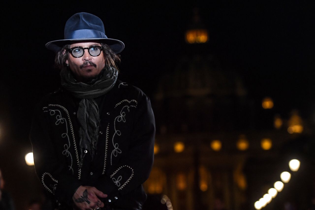 Actor Johnny Depp arrives to deliver a master class at the Auditorium della Conciliazione venue at the 16th Rome Film Festival, on Oct. 17.