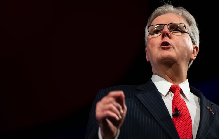 Dan Patrick, lieutenant governor of Texas, speaks during the Conservative Political Action Conference held in Dallas on July 9, 2021.