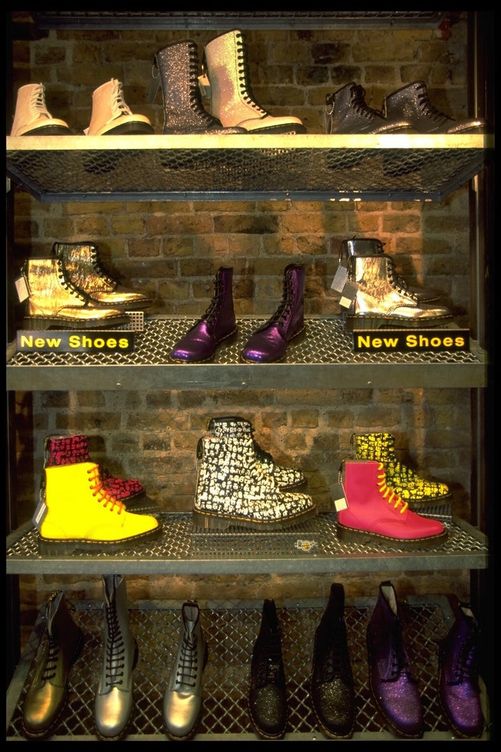 Doc Martens and other heavy-soled boots surged in popularity in the 1980s and 1990s.