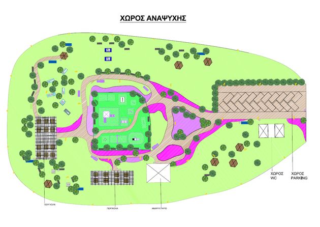 Κάτοψη του Ενεργειακού Πάρκου του Δήμου Φυλής, όπως θα διαμορφωθεί μετά την ανάπλαση της