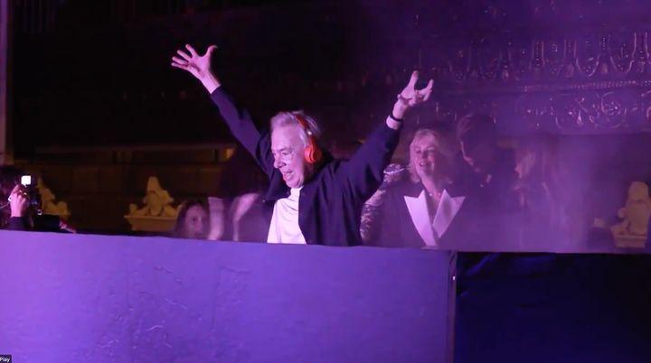 Andrew Lloyd Webber doing his DJ set in New York on Friday