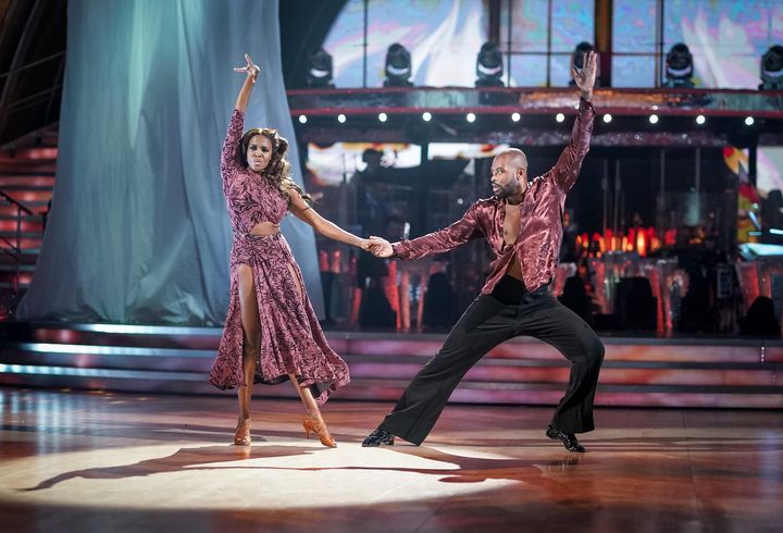 Ugo Monye (seen here with dance partner Oti Mabuse) has been voted off Strictly Come Dancing
