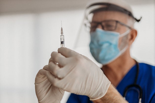 Doctor working in his office
