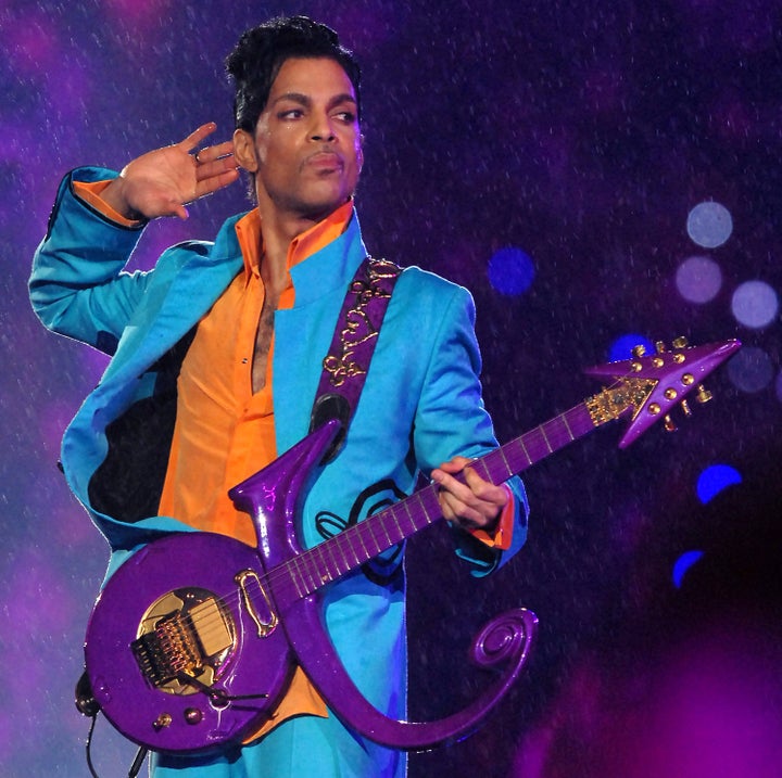 Prince performs at half time during Super Bowl XLI between the Indianapolis Colts and Chicago Bears at Dolphins Stadium in Miami on Feb. 4, 2007.