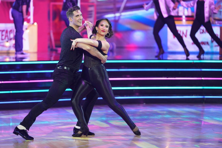 Cody Rigsby (left) and Cheryl Burke on "Dancing With The Stars."