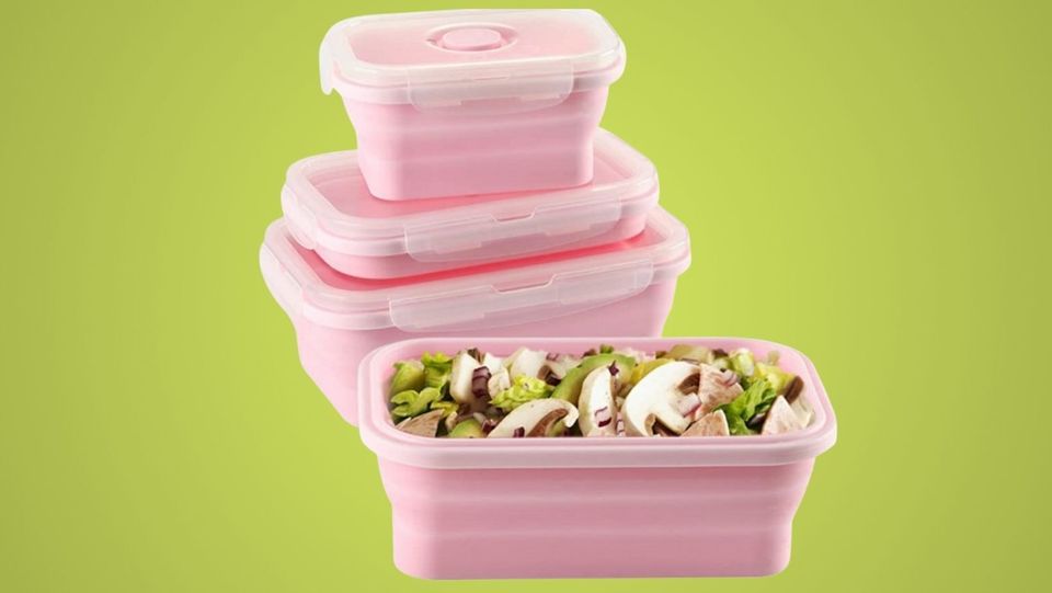 Keweis Silicone Lunch Box, Collapsible Folding Food Storage