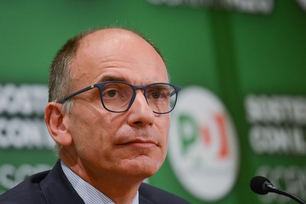 Enrico Letta at the press conference comments on the results of the ballots in Rome and in other Italian...