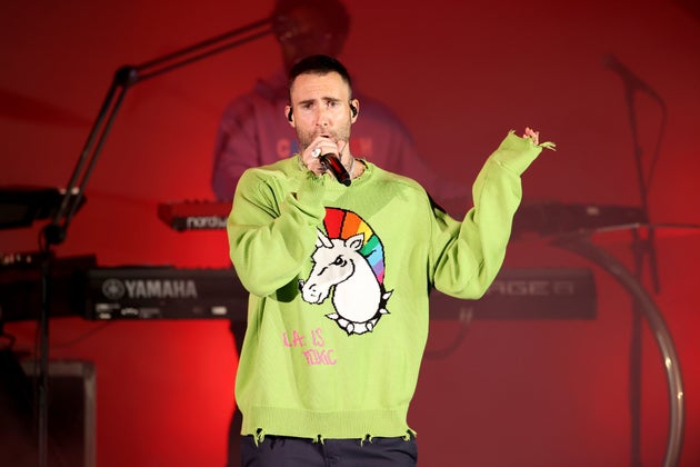 Adam Levine of Maroon 5 performs onstage during the We Can Survive concert at Hollywood