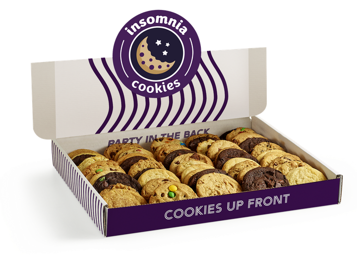 Insomnia's cookies are best when they're just delivered and still warm.