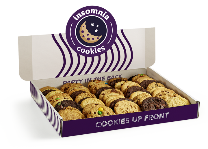 Insomnia's cookies are best when they're just delivered and still warm.