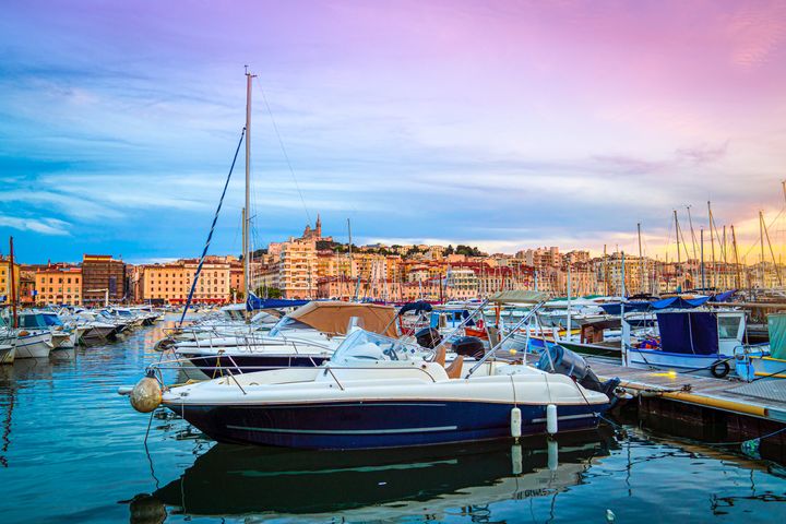 Beautiful Harbour view in Marseille.