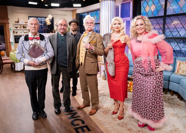 Gyles Brandreth, Steve Wilson, Andi Peters, Phillip Schofield, Holly Willoughby and Josie