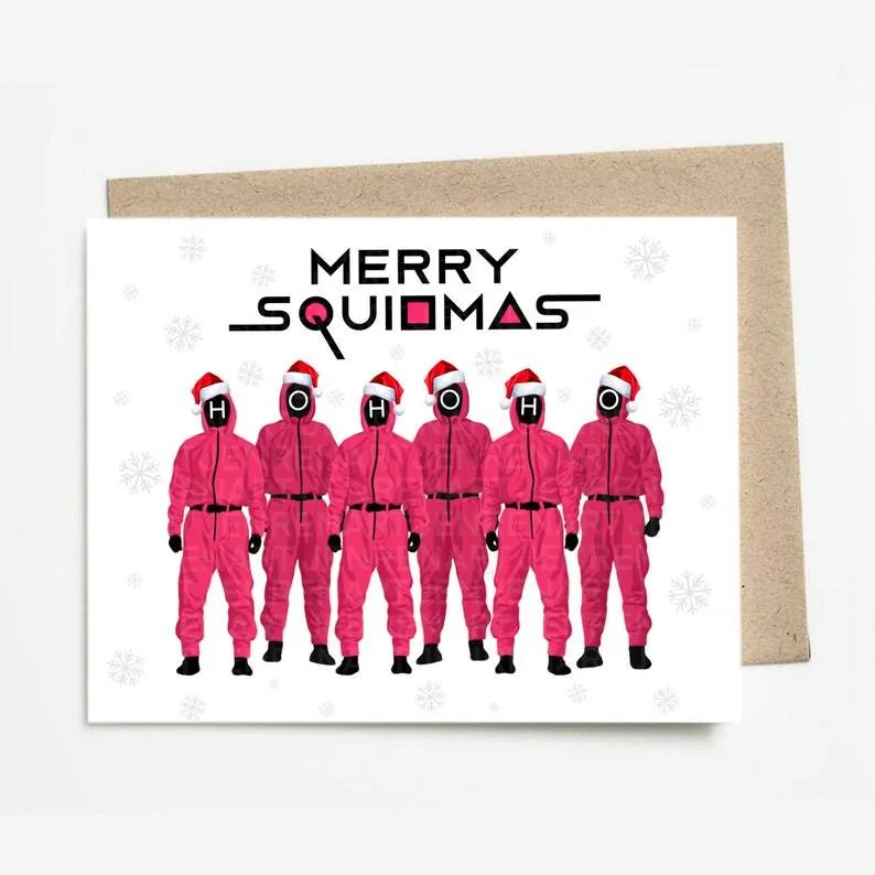 Wholesale Funny Christmas Card - Let The Games Begin - Squid Game