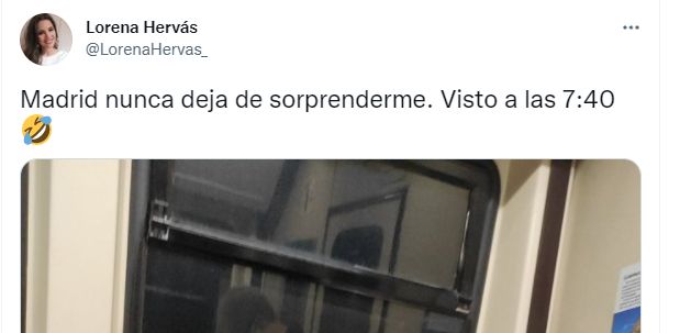 La publicación de Lorena Hervás sobre lo que ha visto en el metro de