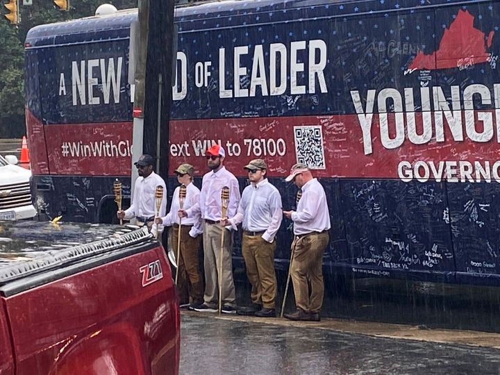 An anti-Donald Trump group, The Lincoln Project, on Friday took out credit for five people who showed up with tiki torches at a halt to the Virginia GOP candidate for governor in Charlottesville.