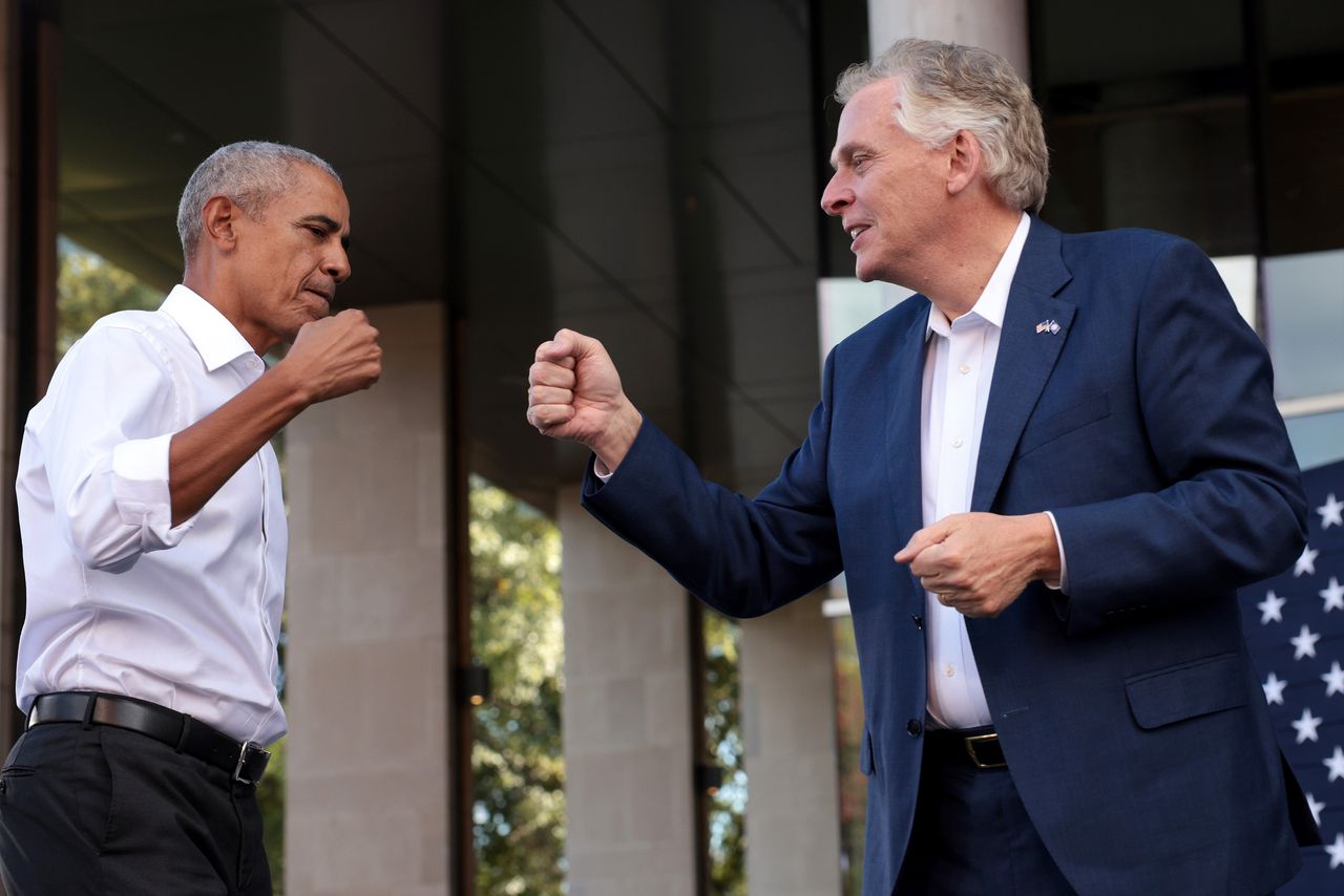 Former President Barack Obama campaigned for Democratic gubernatorial nominee Terry McAuliffe in Richmond last week, in an effort to energize Democratic voters in the closing stages of a tight election.