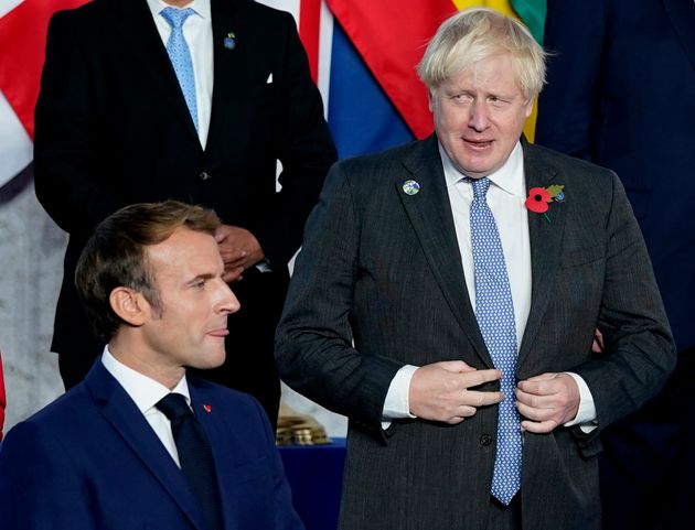 Emmanuel Macron et Boris Johnson au G20 à Rome, le 30 octobre