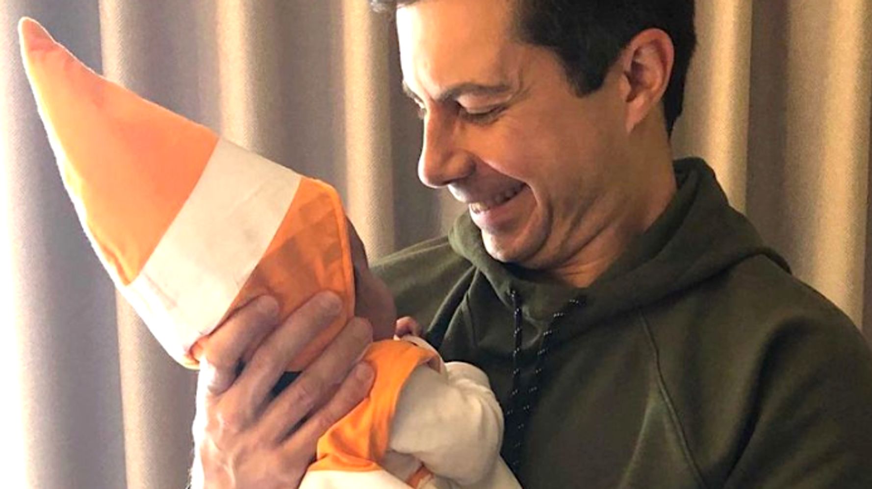 Pete Buttigieg Spends Halloween In Hospital With Son Gus Dressed As Traffic Cone
