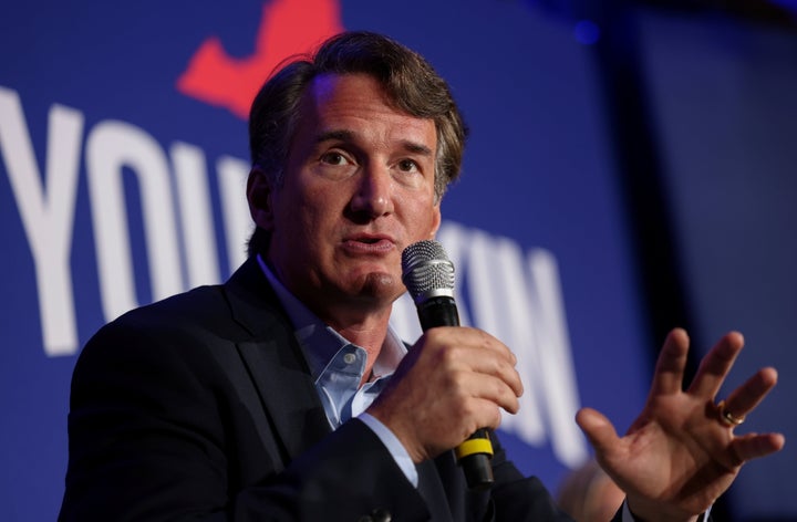 Virginia gubernatorial candidate Glenn Youngkin speaks during a campaign event in McLean, Virginia, on July 14.