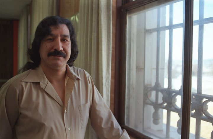 Native American activist Leonard Peltier in prison in February 1986. 