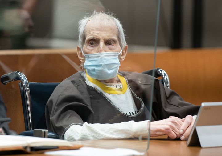 Robert Durst was sentenced on Thursday, Oct. 14, 2021 at the Airport Courthouse, to life without possibility of parole for killing Susan Berman.