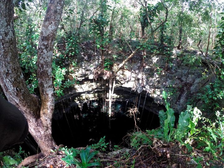 Το cenote στο οποίο βρέθηκε το κανό των Μάγια.
