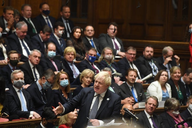 Boris Johnson speaking during Prime Minister's Questions in the House of Commons last