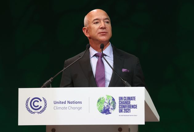 Bezos speaking at COP26 in