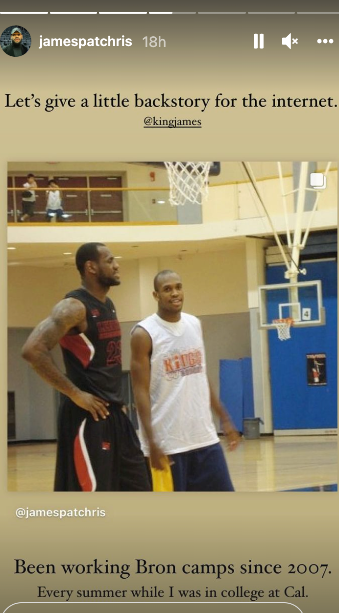 Christopher explained he has known LeBron James for years.
