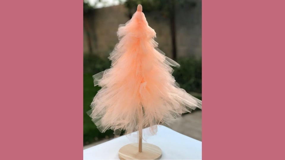 Pink Feather Christmas Tree