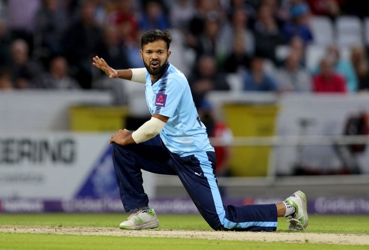  Azeem Rafiq playing for Yorkshire in 2017.