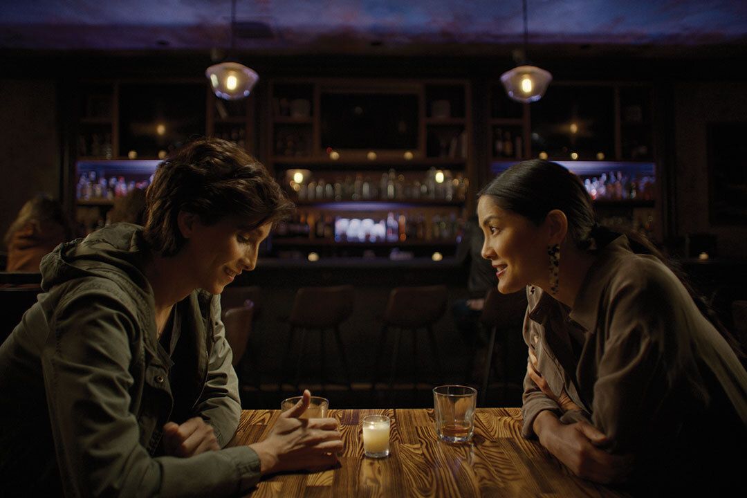 Lynn Chen (right) and Pooya Mohseni (left) in "See You Then."