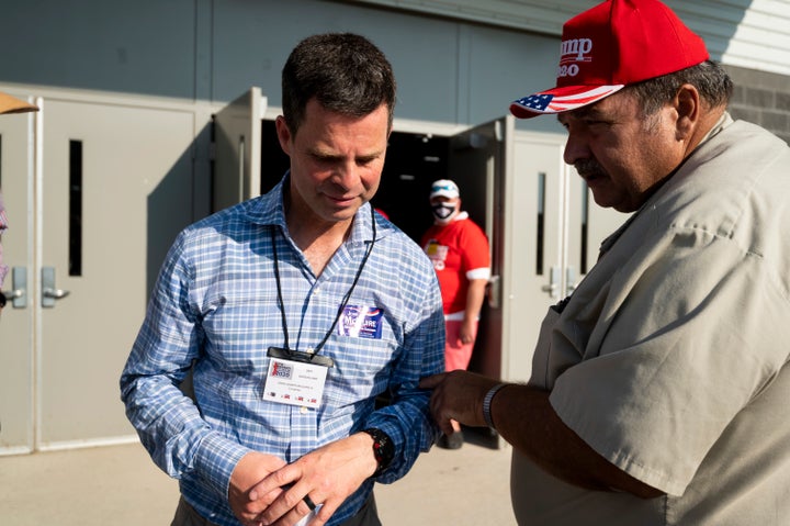 John McGuire, a Jan. 6 attendee seen here during a previous campaign for Congress, was reelected to the Virginia House of Delegates on Tuesday.