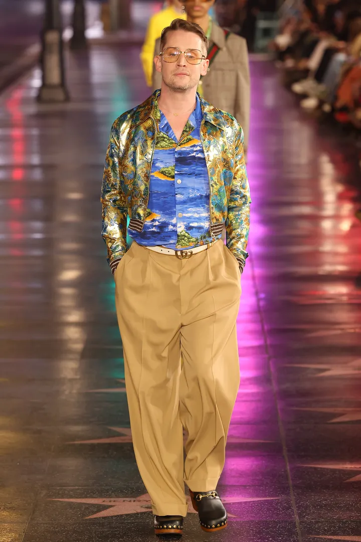 Macaulay Culkin Made Surprise Appearance on Gucci SS22 Runway: Pics