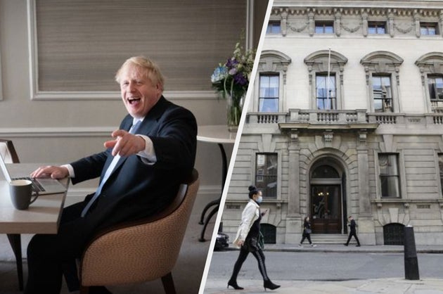 Boris Johnson was spotted leaving the men's only Garrick Club this