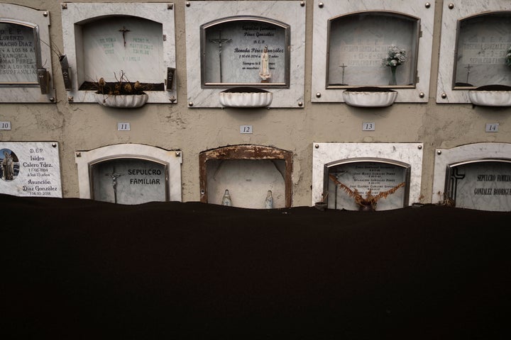 At cemeteries, the occupants go through a second burial by ash, a burial that will wipe away the markers that note the place where they were put to rest.