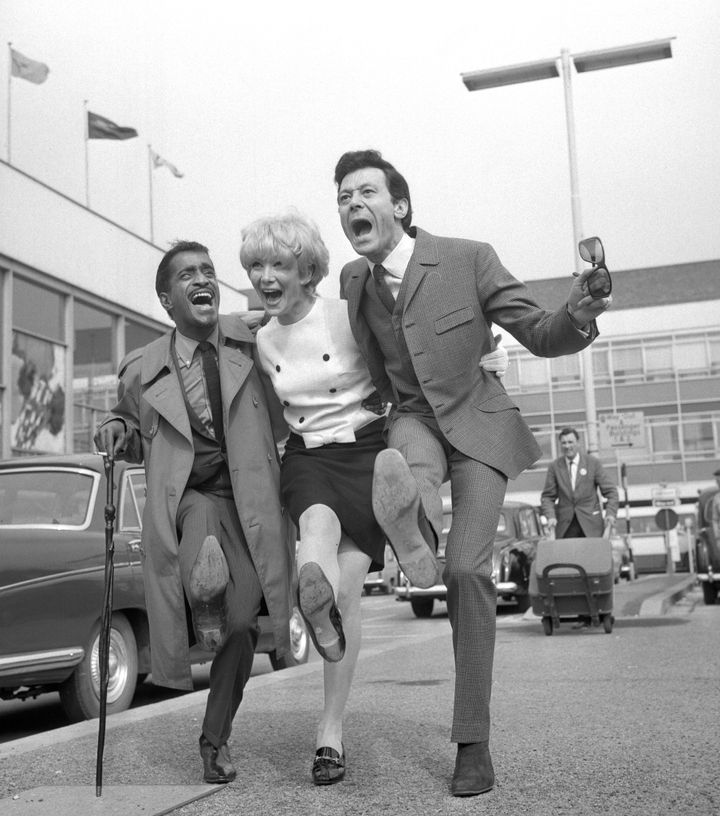 Sammy Davis Jr, Joyce Blair and Lionel Blair in 1966.