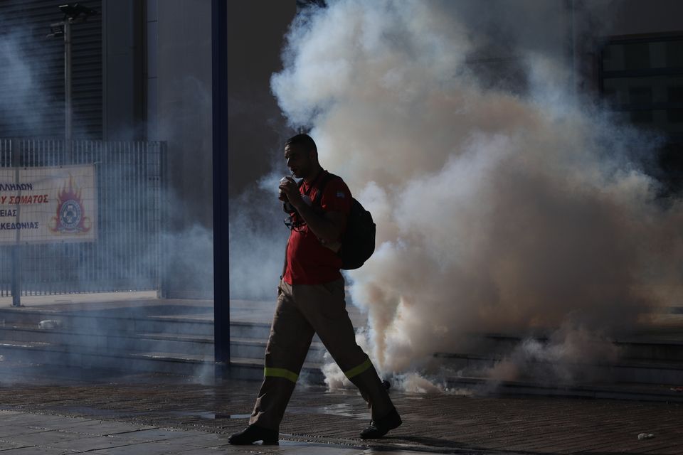 Επεισόδια και τραυματισμοί στη συγκέντρωση