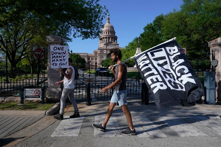 Black Lives Matter supporters demonstrate in Austin, Texas. The city's voters rejected a referendum that would have required the city to hire hundreds more police officers.