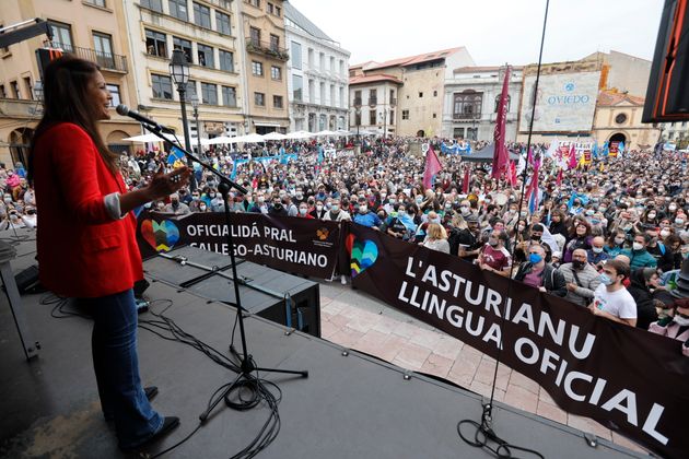 Manifestación del 16 de octubre en Oviedo por la oficialidad del asturiano y del