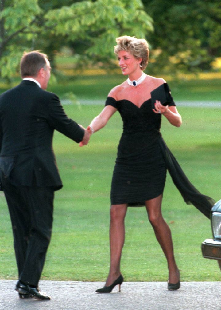Princess Diana pictured in her so-called "revenge dress"