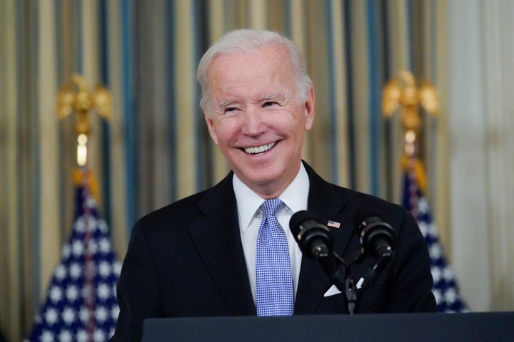 President Joe Biden speaks about the bipartisan infrastructure bill in the State Dinning Room of the White House, Saturday, Nov. 6, 2021, in Washington.