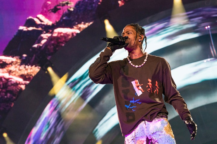 Travis Scott performing at the Astroworld Music Festival.